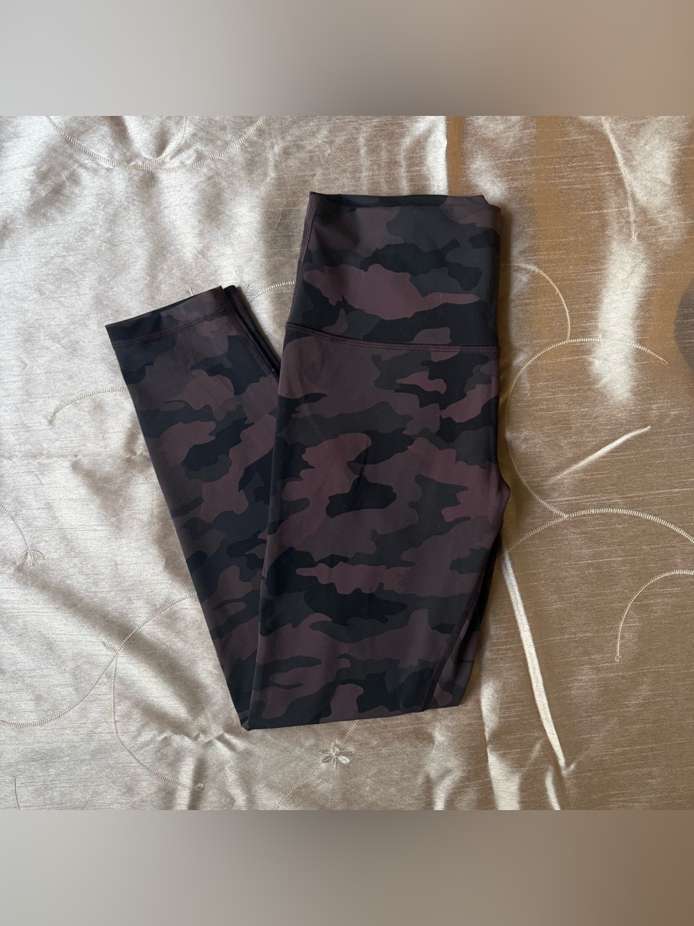 Lululemon Burgundy/Black Camo Leggings